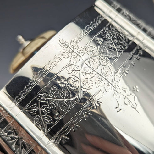 1880年頃 英国アンティーク シルバープレート製 ティーポット3点セット Cooper Brothers